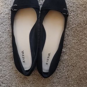 Just fab size 10 black flats